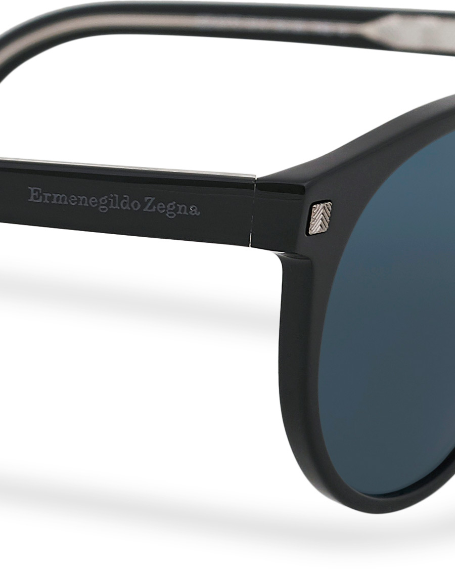 Herren | Ermenegildo Zegna EZ0172 Sunglasses Shiny Black/Blue | Ermenegildo Zegna | EZ0172 Sunglasses Shiny Black/Blue