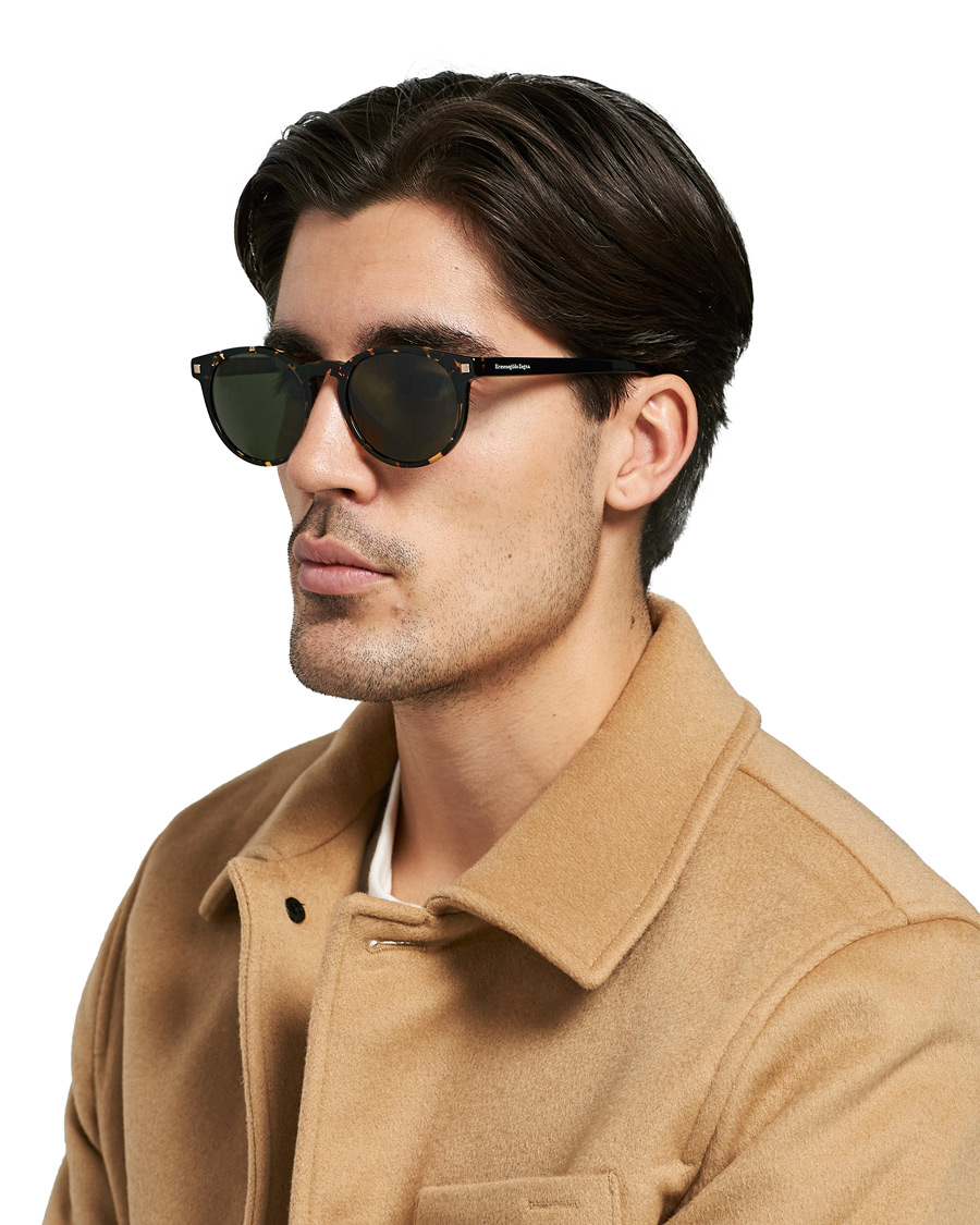 Herren | Ermenegildo Zegna EZ0172 Sunglasses Dark Havana/Green | Ermenegildo Zegna | EZ0172 Sunglasses Dark Havana/Green