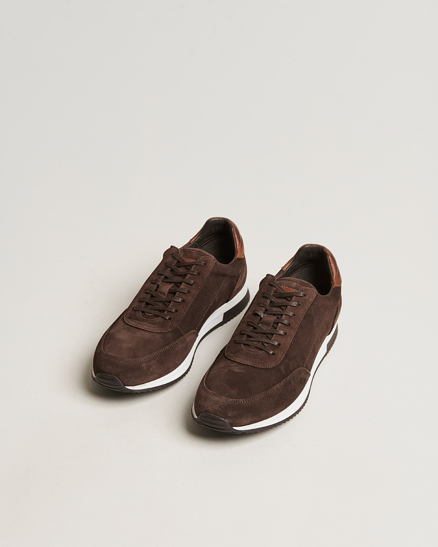 Herren | Sneaker | Design Loake | Loake 1880 Bannister Running Sneaker Dark Brown Suede