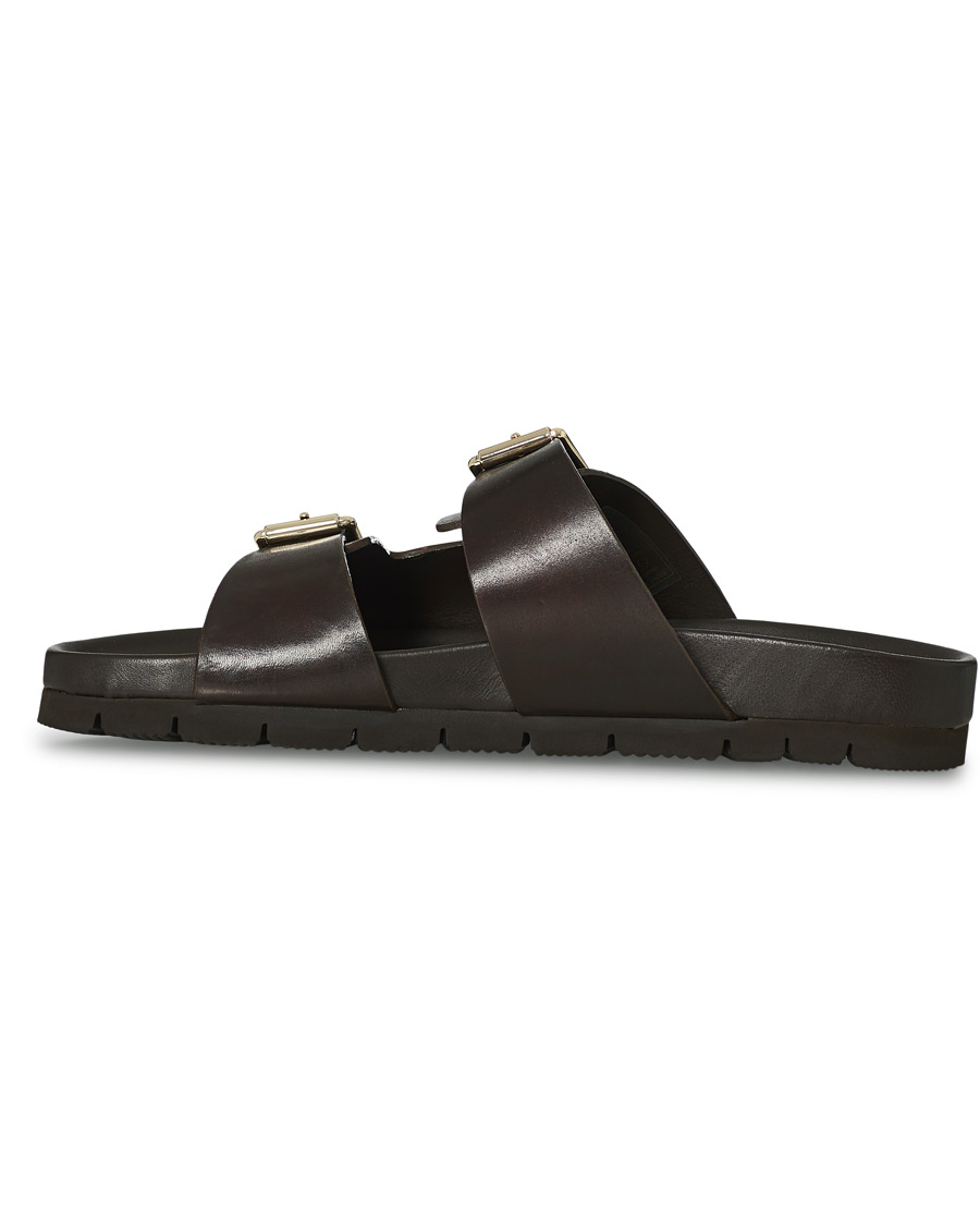 Herren | Grenson Florin Handpainted Buckle Sandal Dark Brown Calf UK6 - EU40 | Grenson | Florin Handpainted Buckle Sandal Dark Brown Calf UK6 - EU40