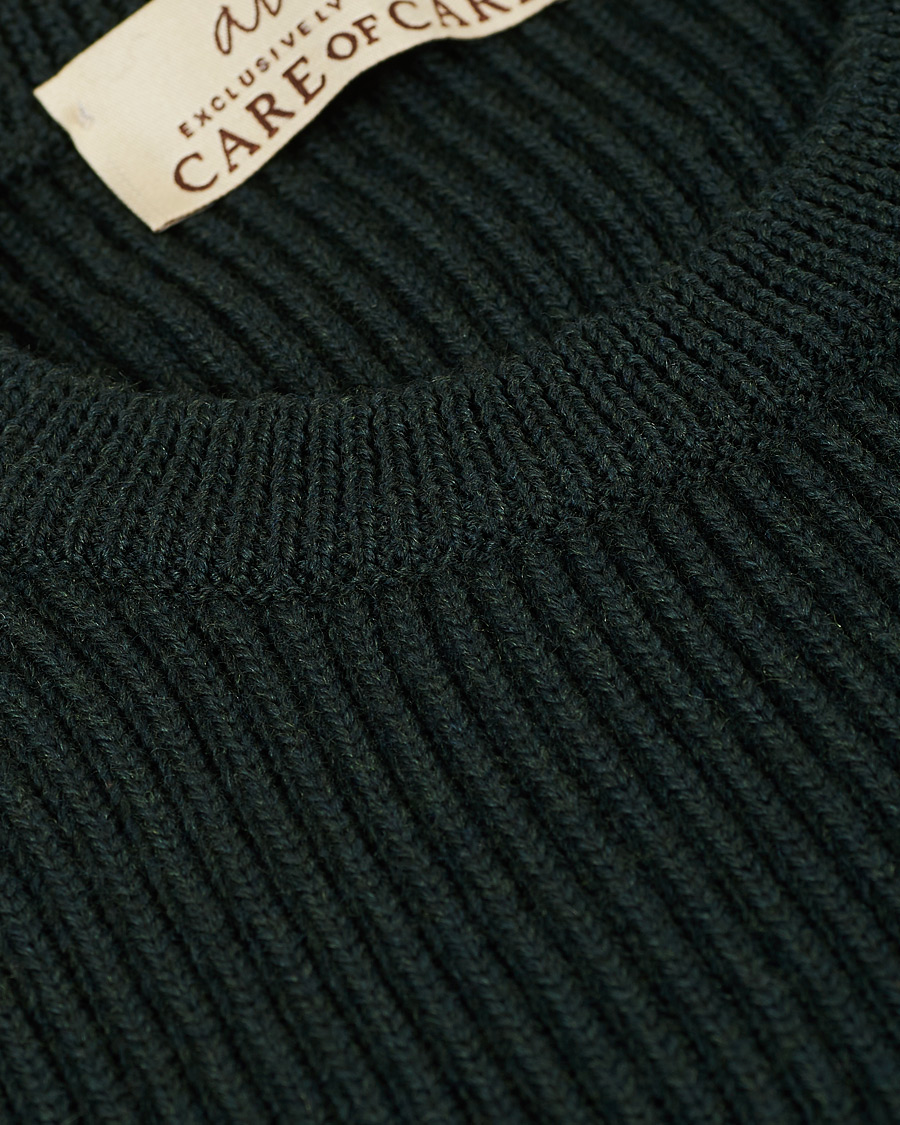 Herren | Pullover | Altea | Rib Stitch Crew Neck Dark Green