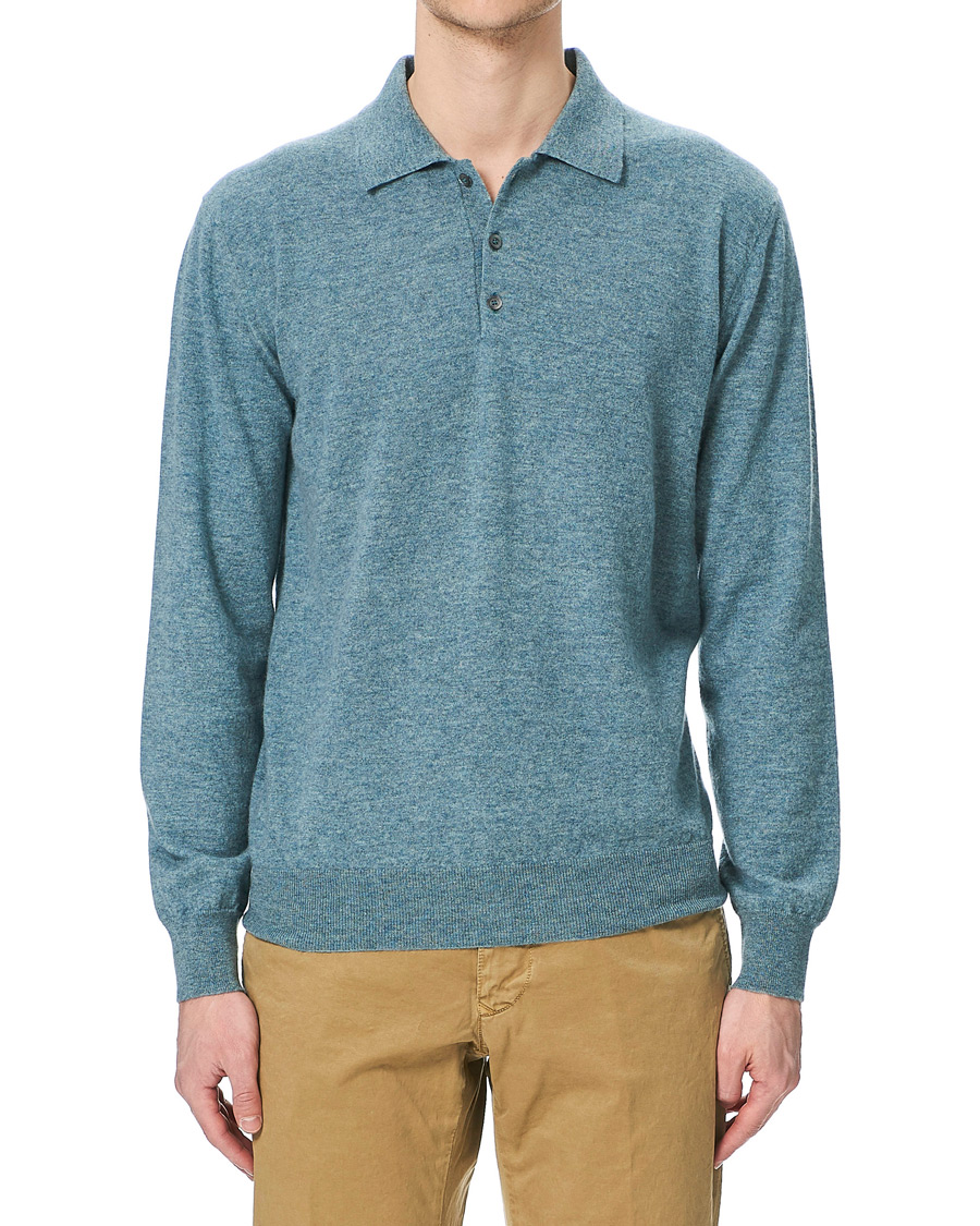 Herren | Pullover | Altea | Todd & Duncan Cashmere Polo Oribe Green
