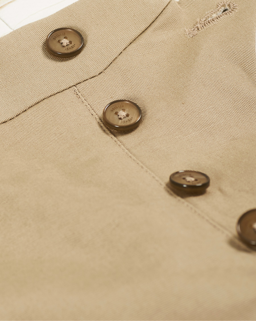 Herren | Hosen | Briglia 1949 | Easy Fit Pleated Linen/Cotton Trousers Beige