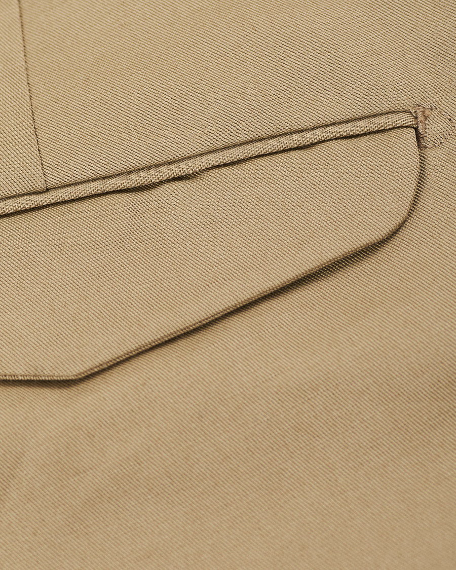 Herren | Hosen | Briglia 1949 | Easy Fit Pleated Linen/Cotton Trousers Beige