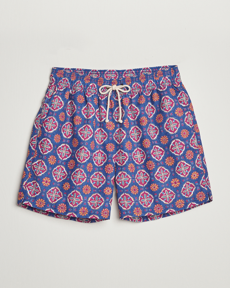 Herren | Badehosen | Ripa Ripa | Maestrale Printed Swimshorts Blue/Red