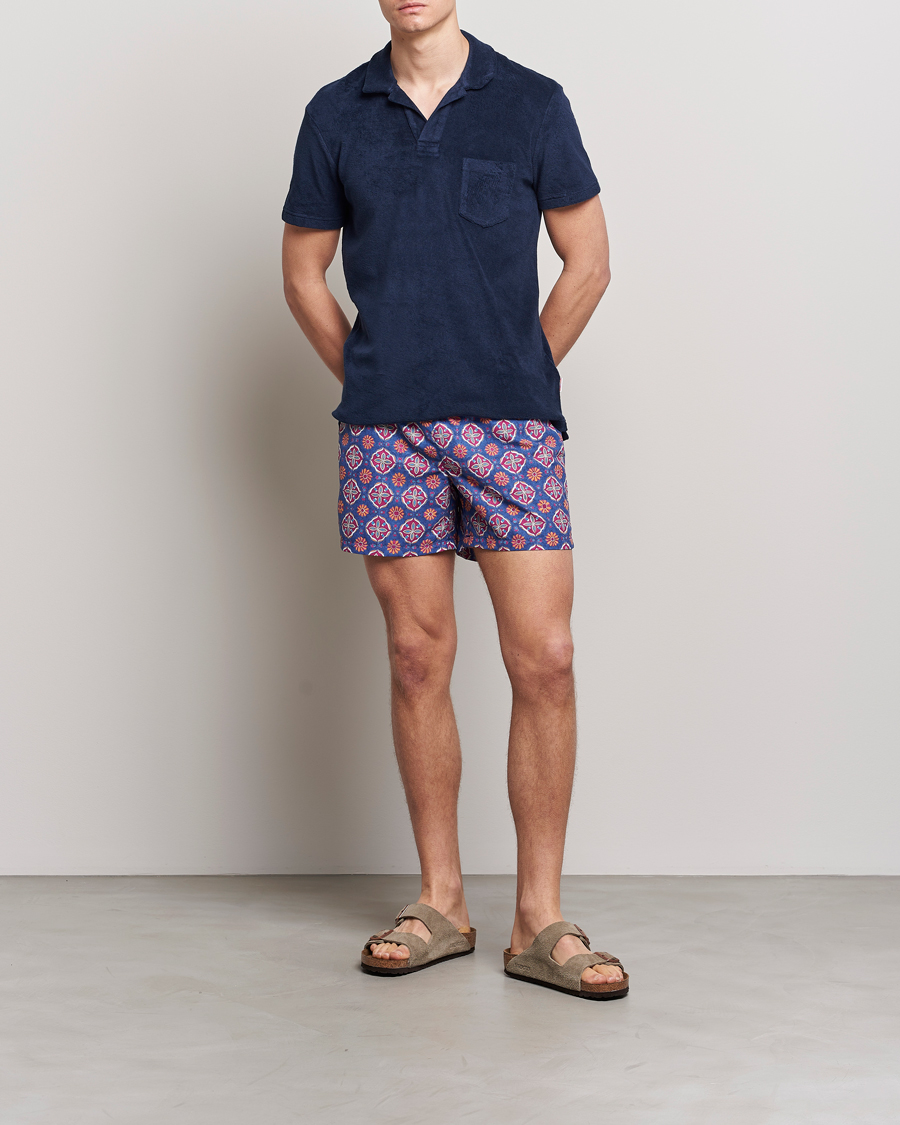 Herren | Badehosen | Ripa Ripa | Maestrale Printed Swimshorts Blue/Red