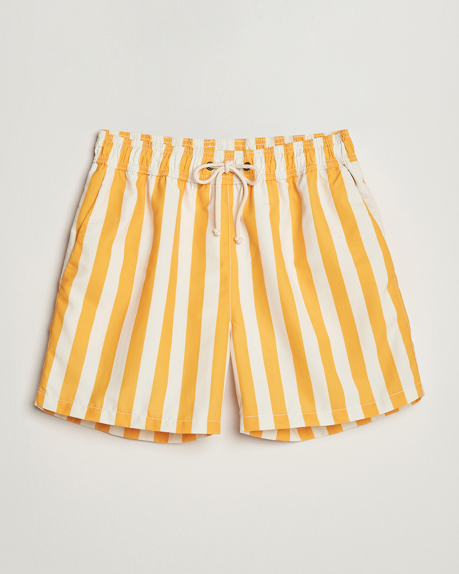 Herren | Badehosen | Ripa Ripa | Paraggi Striped Swimshorts Yellow/White