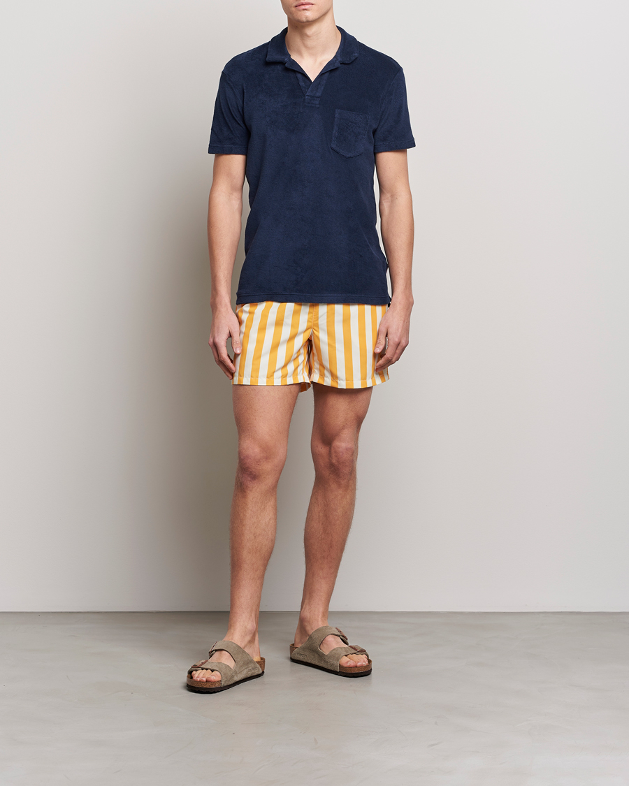 Herren | Badehosen | Ripa Ripa | Paraggi Striped Swimshorts Yellow/White