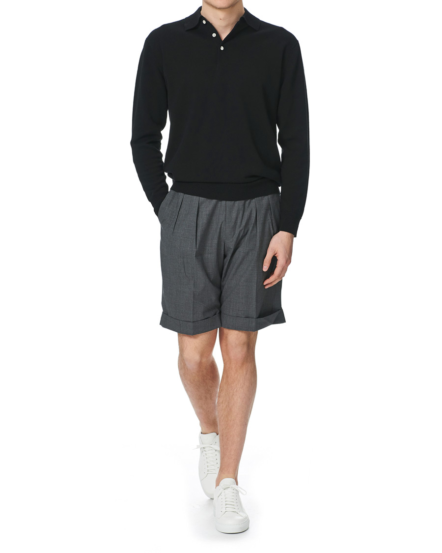 Herren | Shorts | BEAMS PLUS | Pleated Wool Shorts Grey