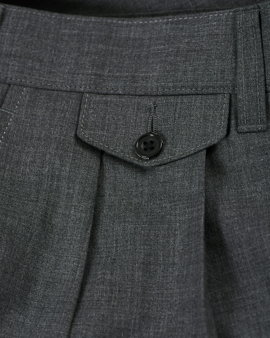 Herren | Shorts | BEAMS PLUS | Pleated Wool Shorts Grey