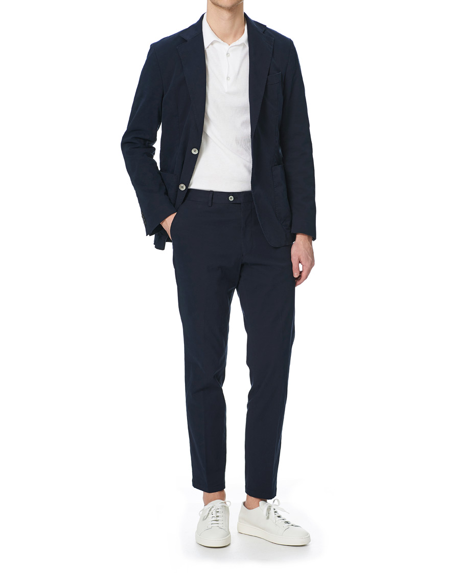 Herren | Hosen | Oscar Jacobson | Denz Cotton Trousers Navy