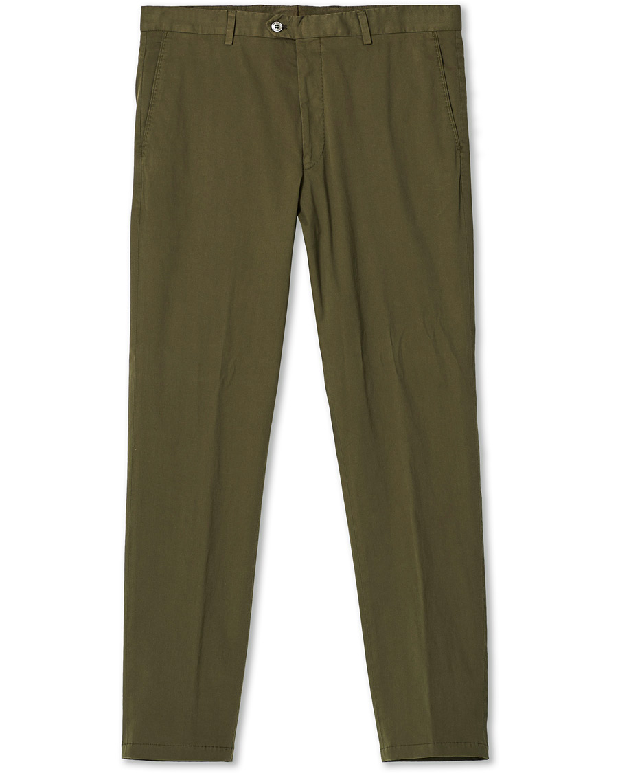 Herren | Hosen | Oscar Jacobson | Denz Cotton Trousers Olive
