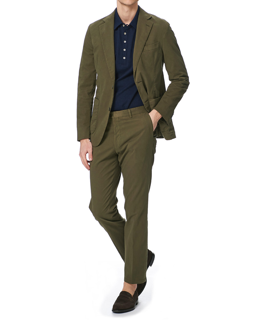Herren | Hosen | Oscar Jacobson | Denz Cotton Trousers Olive