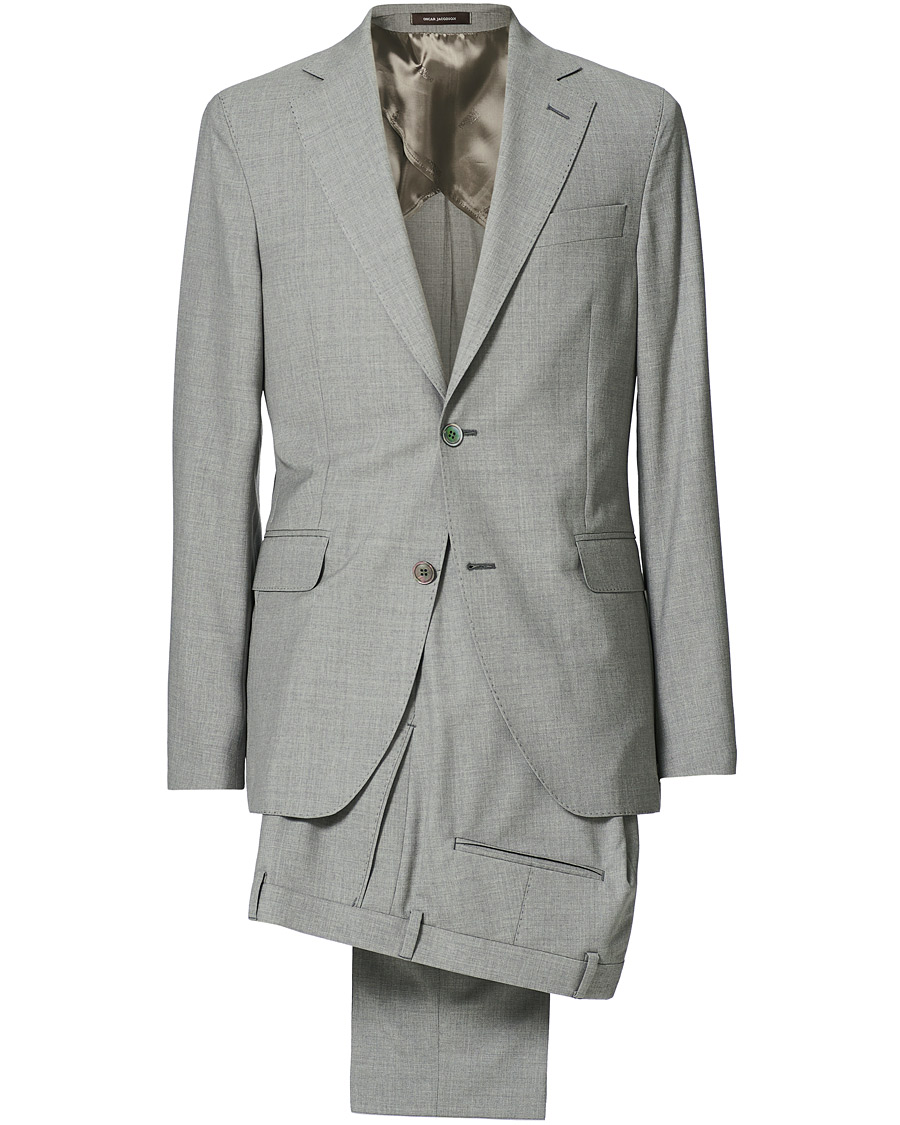Herren | Anzüge | Oscar Jacobson | Egel Soft Super 130s Suit Light Grey