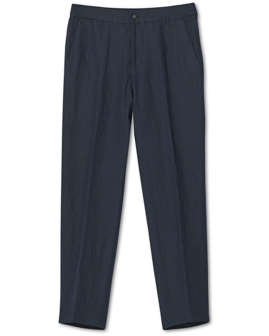 Herren | Hosen | Oscar Jacobson | Nicola Linen Trousers Navy