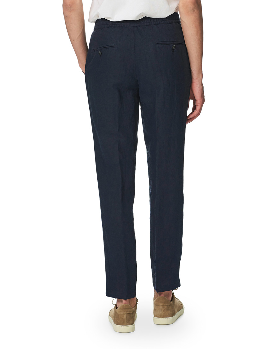 Herren | Hosen | Oscar Jacobson | Nicola Linen Trousers Navy