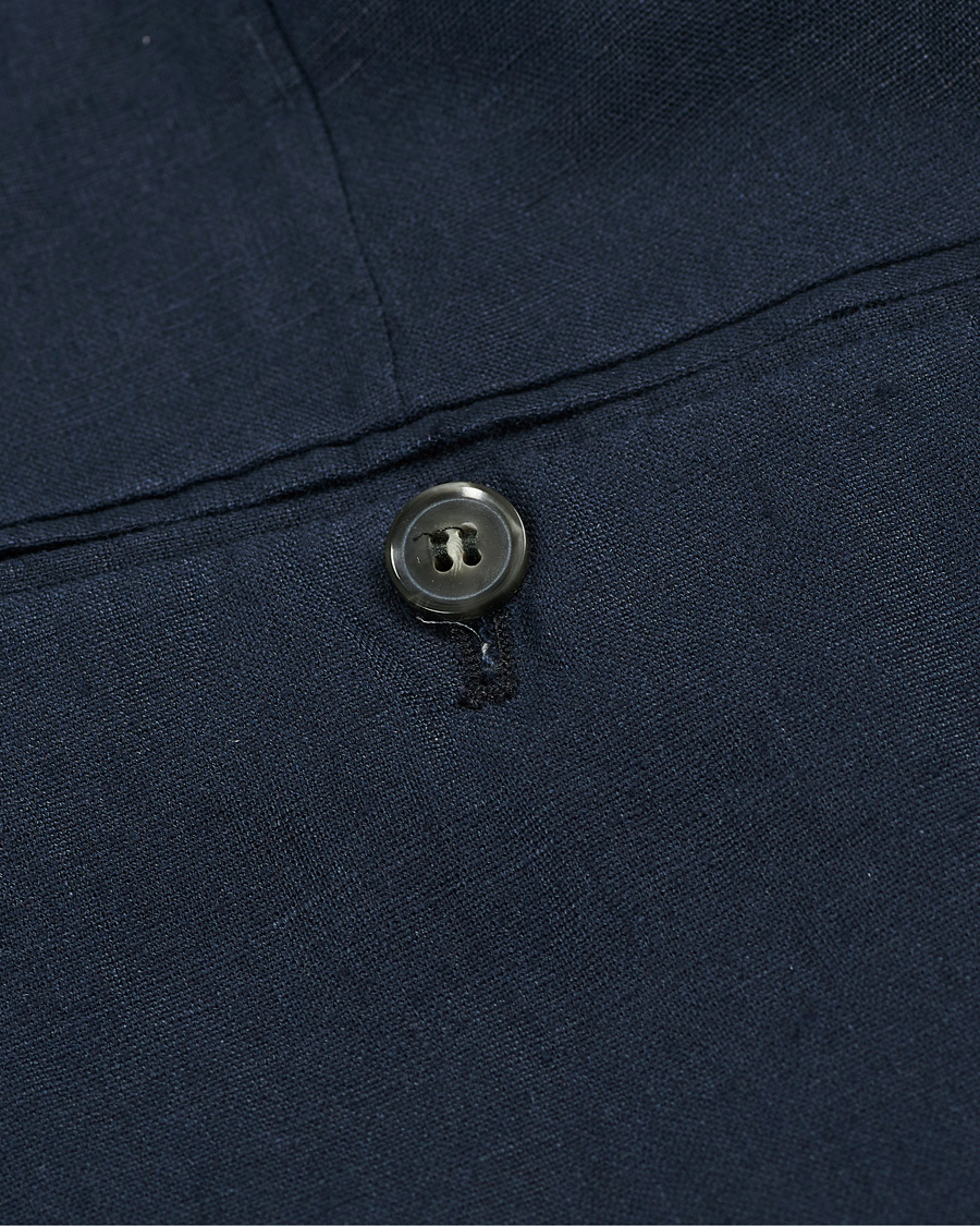 Herren | Hosen | Oscar Jacobson | Nicola Linen Trousers Navy