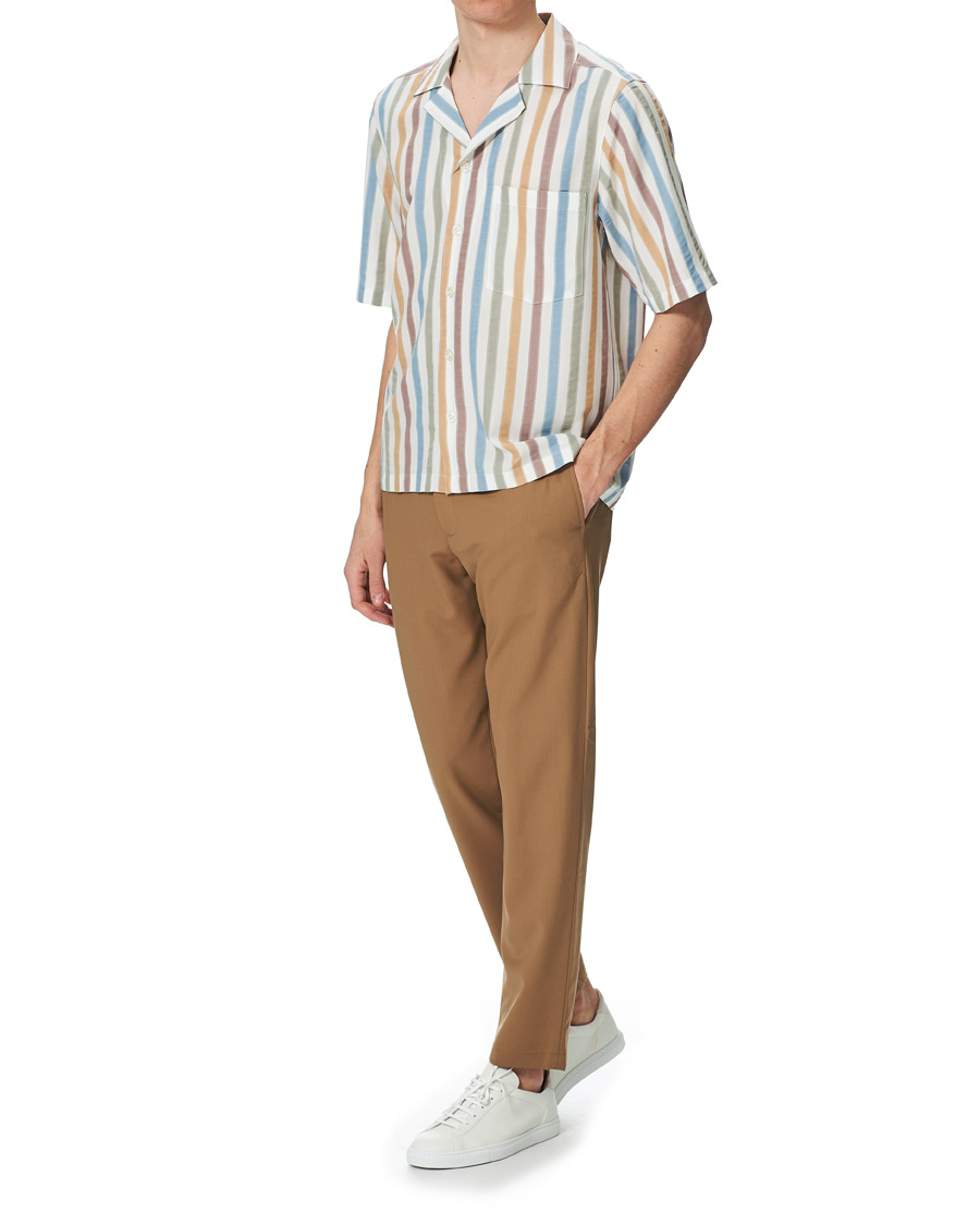 Herren | Hemden | Oscar Jacobson | Hilmer Short Sleeve Striped Resort Shirt Multi