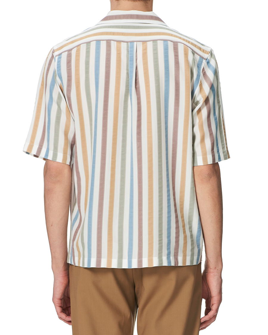 Herren | Hemden | Oscar Jacobson | Hilmer Short Sleeve Striped Resort Shirt Multi