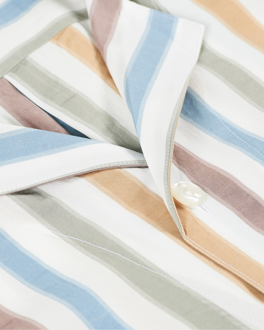 Herren | Hemden | Oscar Jacobson | Hilmer Short Sleeve Striped Resort Shirt Multi