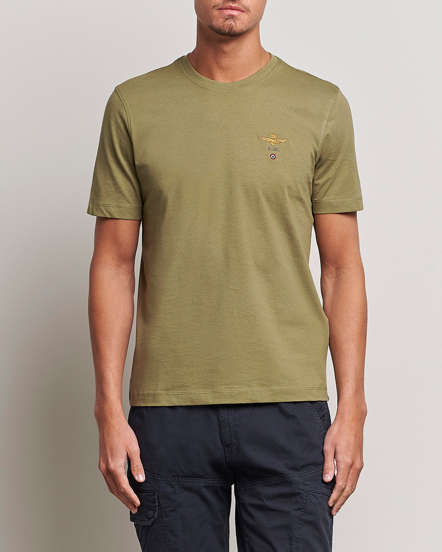 Herren | Sale kleidung | Aeronautica Militare | TS1580 Crew Neck Tee Green