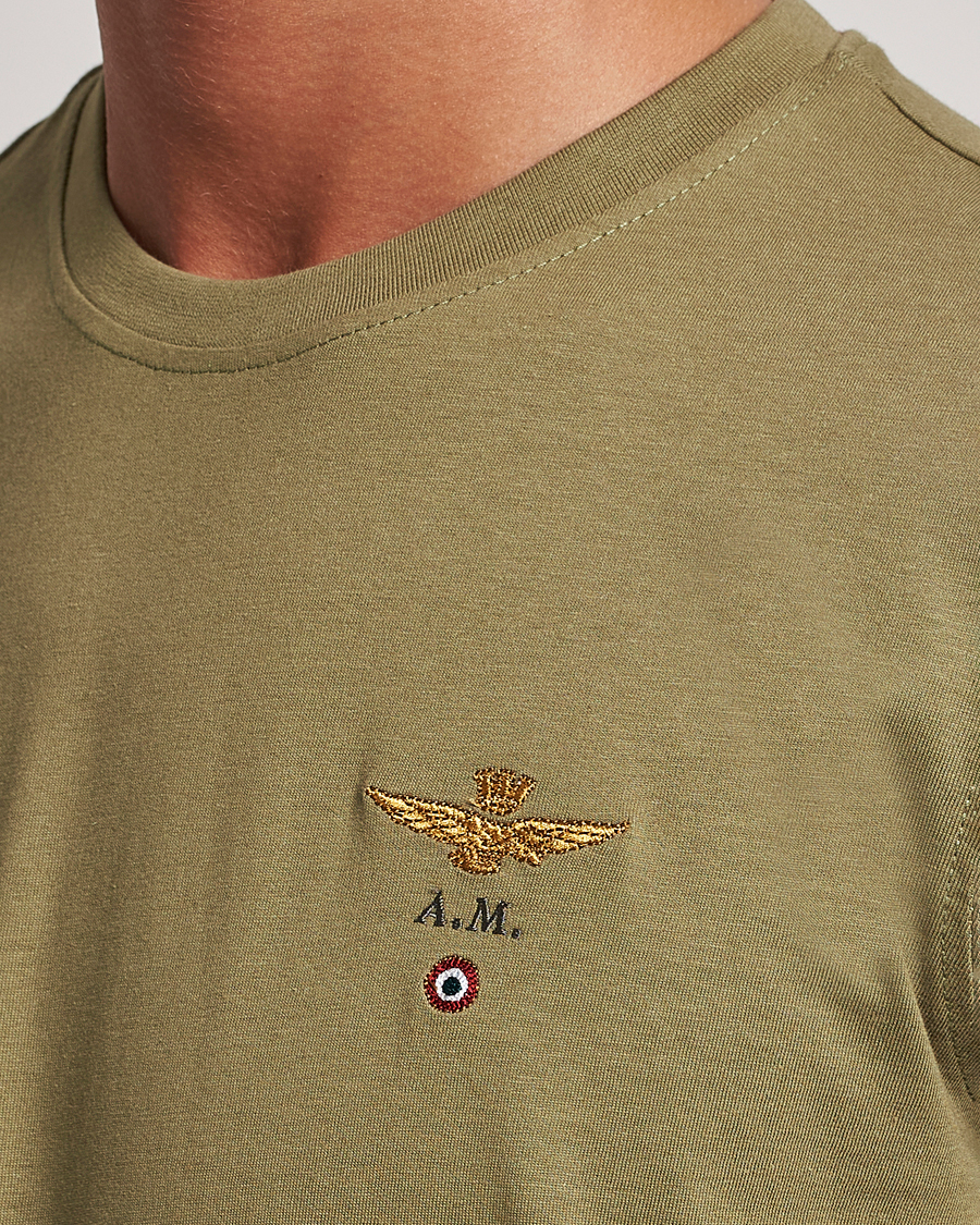 Herren | T-Shirts | Aeronautica Militare | TS1580 Crew Neck Tee Green