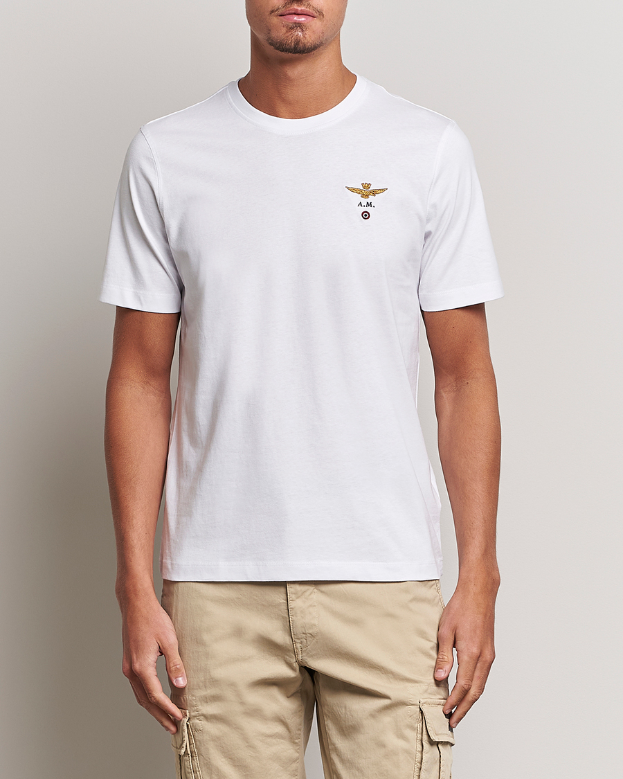 Herren | Kurzarm T-Shirt | Aeronautica Militare | TS1580 Crew Neck Tee White