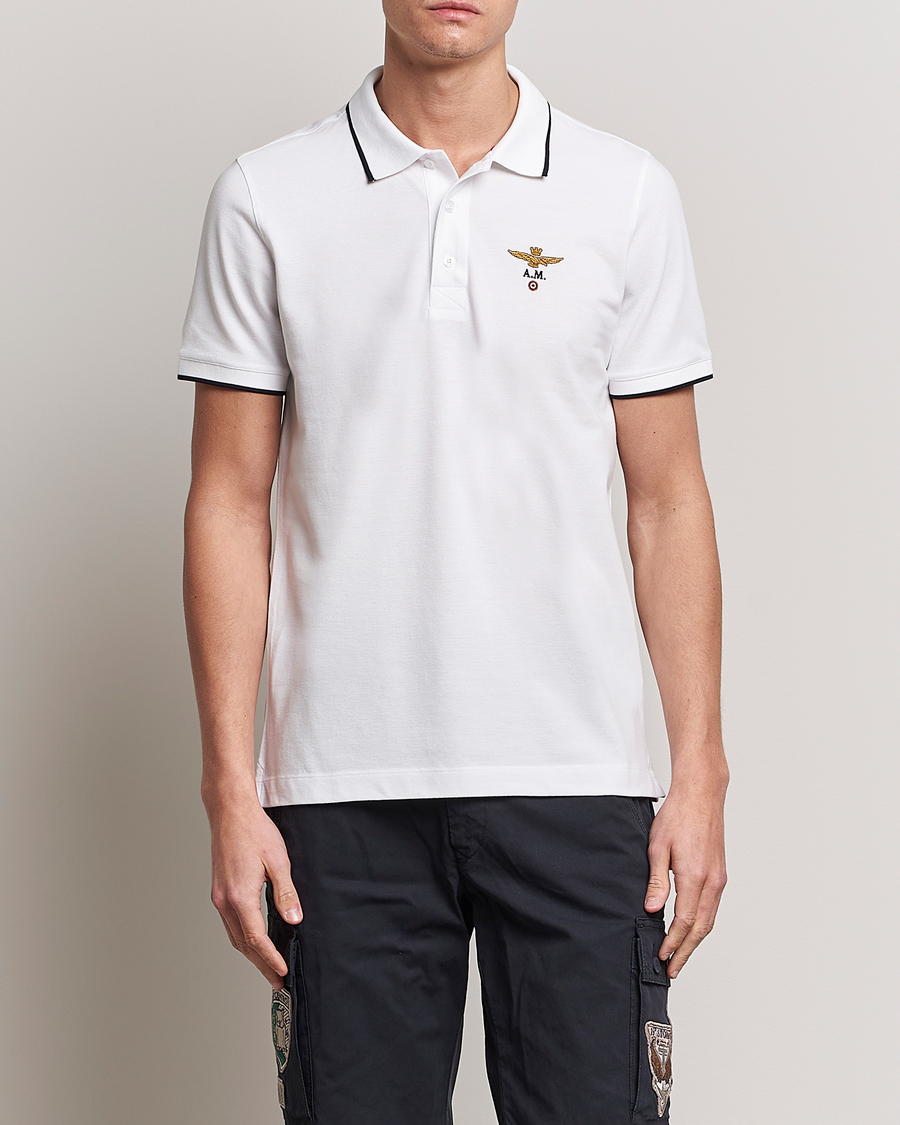 Herren | Treue-Rabatt für Stammkunden | Aeronautica Militare | Garment Dyed Cotton Polo Off White