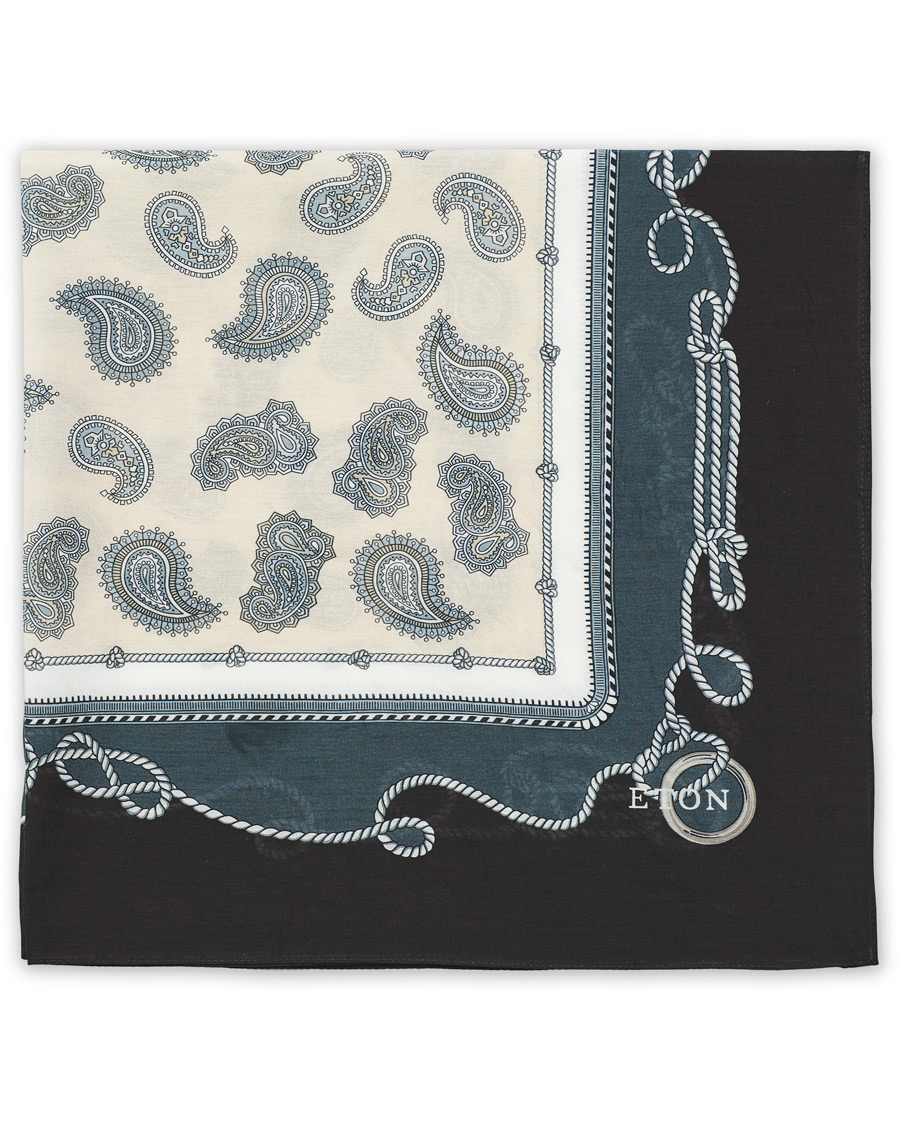 Herren | Eton Cotton/Silk Paisley Bandana Navy | Eton | Cotton/Silk Paisley Bandana Navy