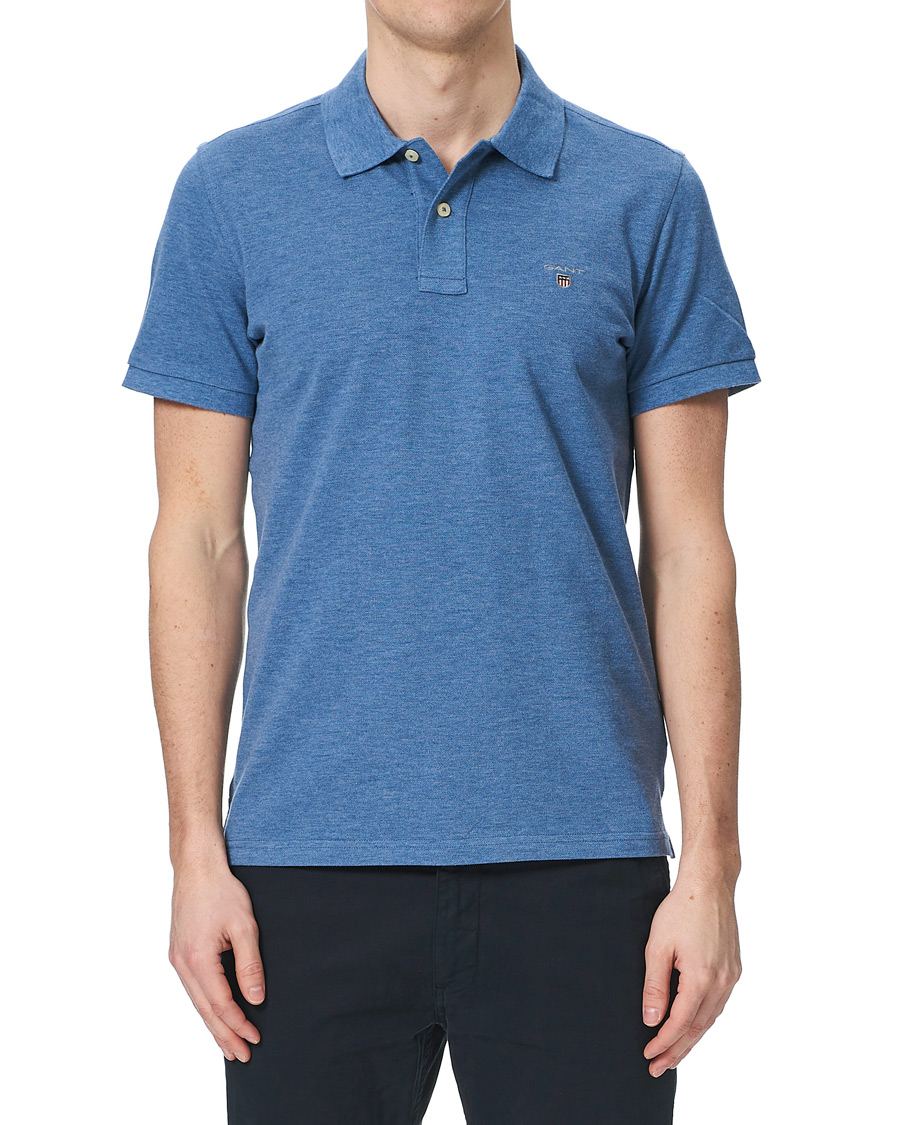 Herren | Poloshirts | GANT | The Original Polo Denim Blue Melange