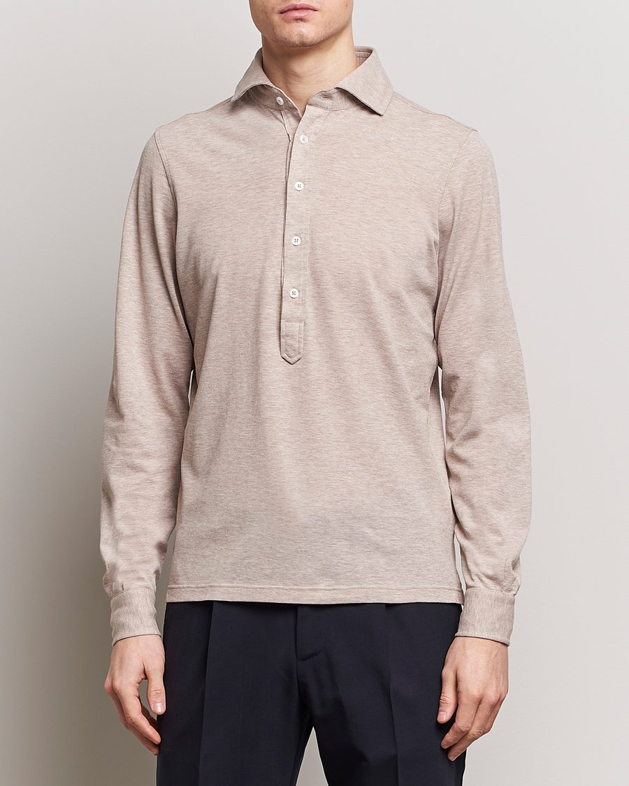 Herren | Freizeithemden | Gran Sasso | Popover Shirt Beige