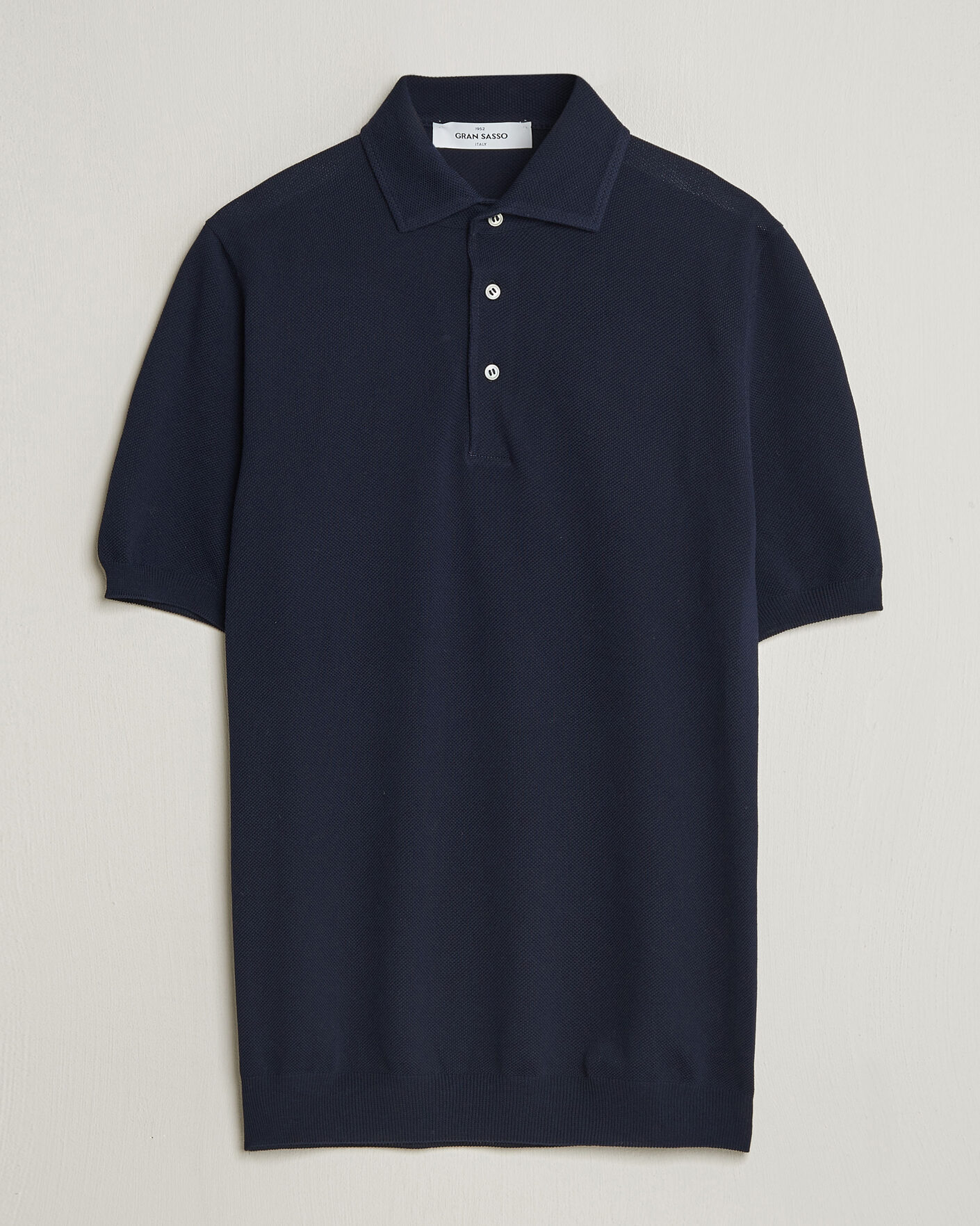 Herren | Poloshirts | Gran Sasso | Structured Cotton Polo Navy