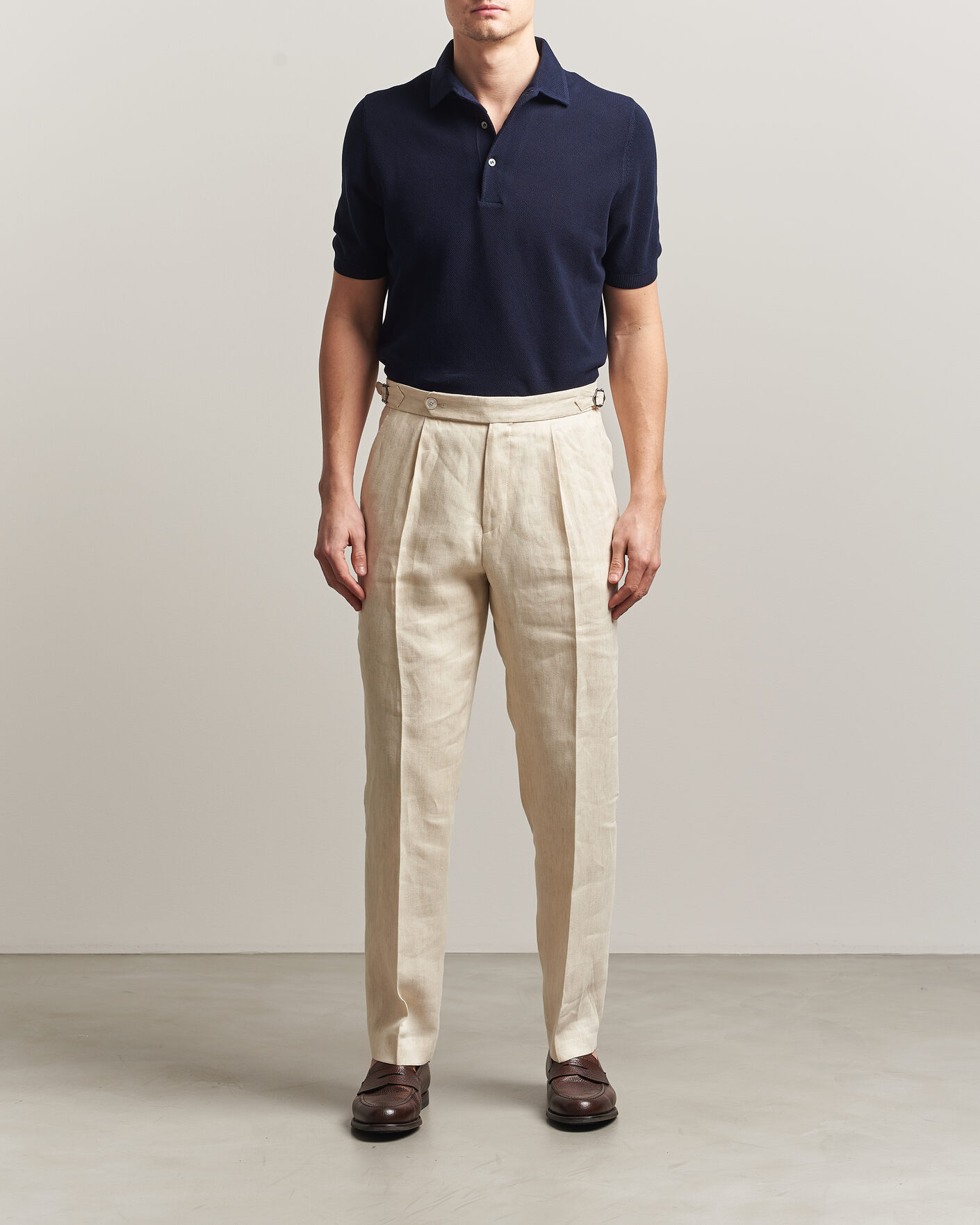 Herren | Poloshirts | Gran Sasso | Structured Cotton Polo Navy