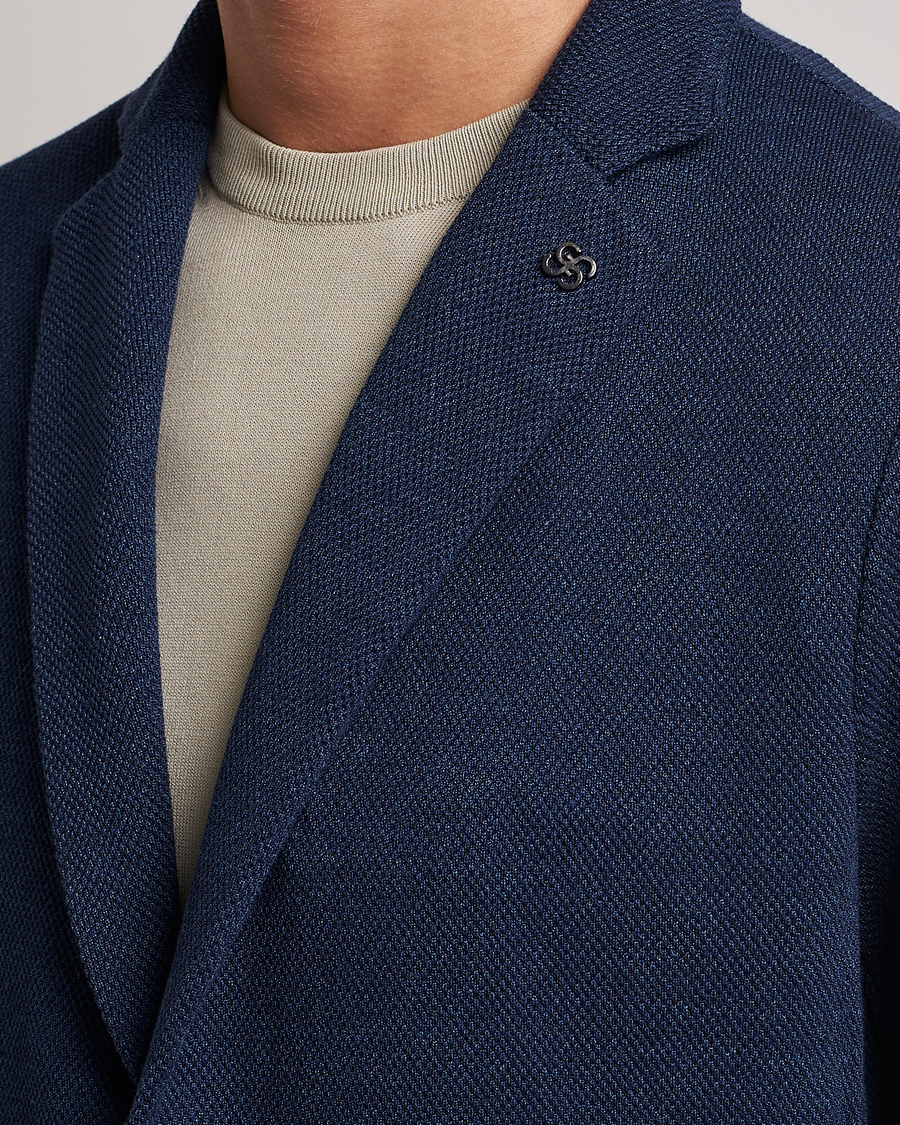 Herren | Sakkos | Gran Sasso | Structured Cotton/Linen Blazer Navy