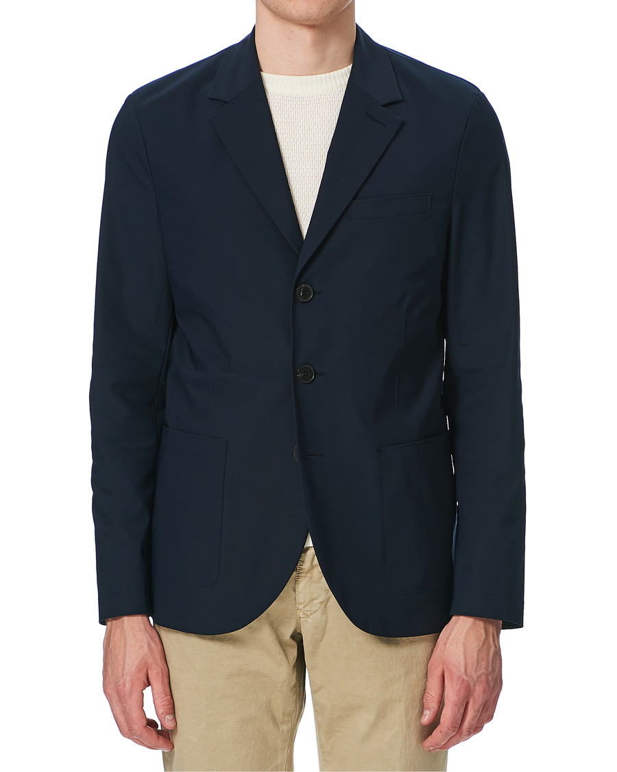 Herren | Sakkos | Harris Wharf London | Light Technic Travel Blazer Dark Blue