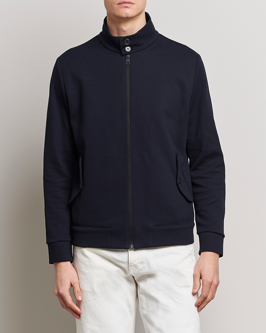 Herren | Jacken | Harris Wharf London | Loro Piana Cavalry Twill Harrington Jacket Dark Blue