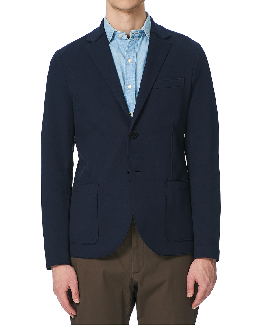 Herren | Sakkos | Harris Wharf London | Stretch Piquet Blazer Navy