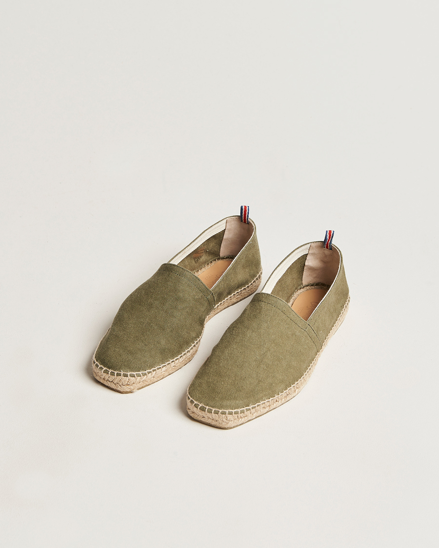 Herren | Castañer | Castañer | Pablo Washed Canvas Espadrilles Olive