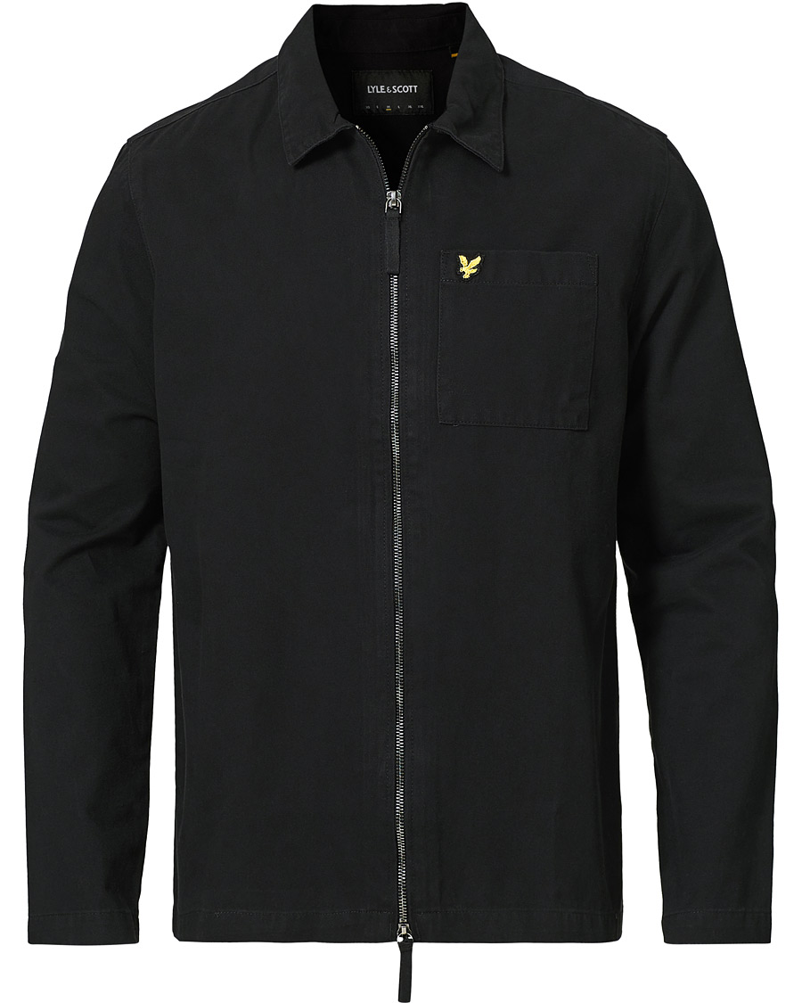 Herren | Hemden | Lyle & Scott | Twill Zip Overshirt Jet Black