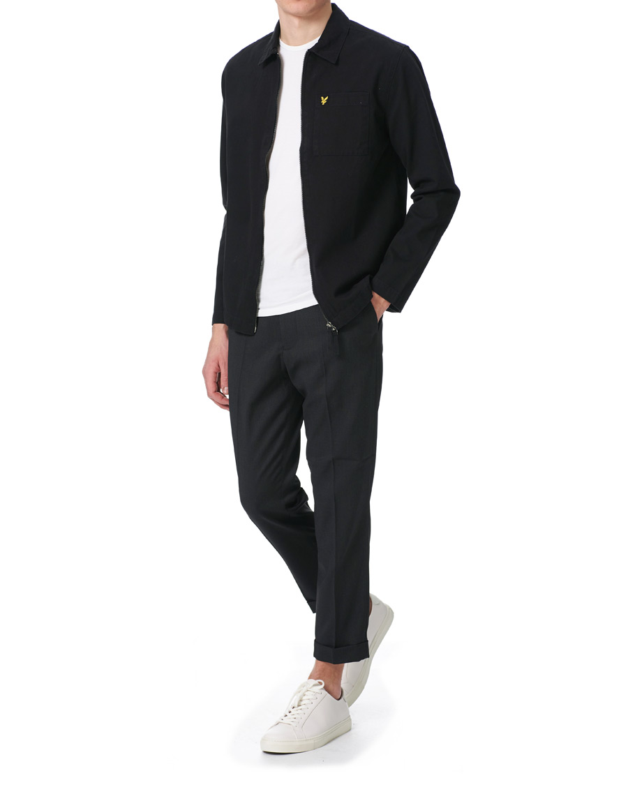 Herren | Hemden | Lyle & Scott | Twill Zip Overshirt Jet Black