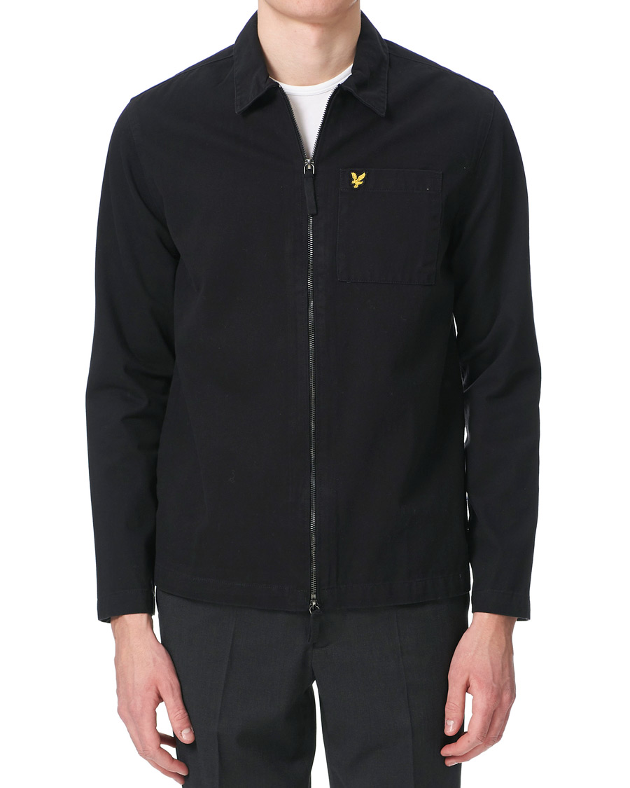 Herren | Hemden | Lyle & Scott | Twill Zip Overshirt Jet Black