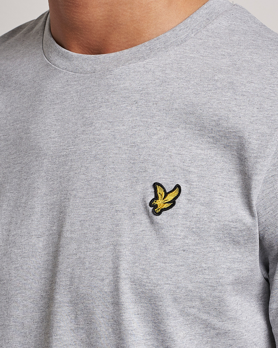 Herren | T-Shirts | Lyle & Scott | Crew Neck Organic Cotton T-Shirt Light Grey Marl