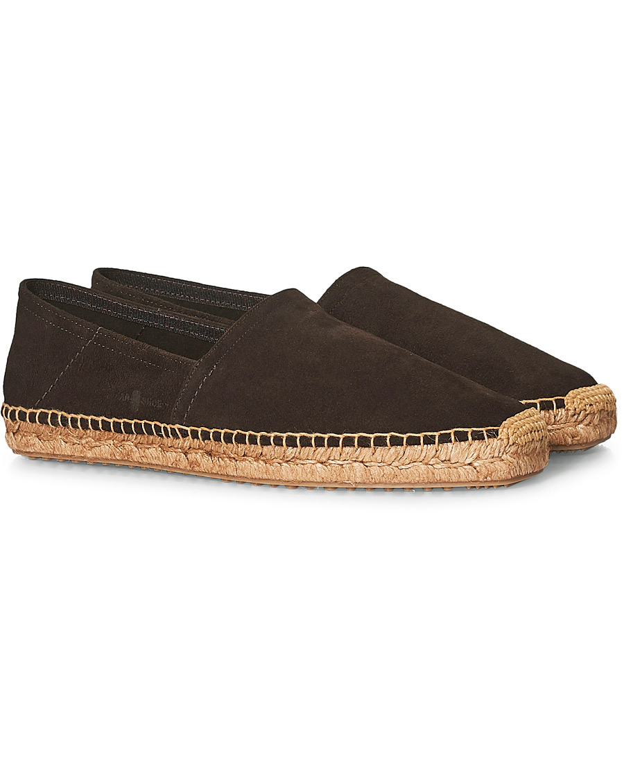 Herren | Car Shoe Flex Sole Espadrillas Dark Brown Suede | Car Shoe | Flex Sole Espadrillas Dark Brown Suede