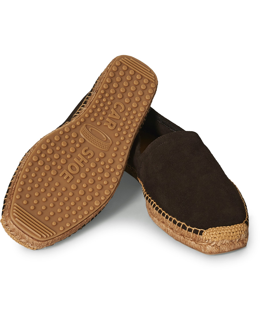 Herren | Car Shoe Flex Sole Espadrillas Dark Brown Suede | Car Shoe | Flex Sole Espadrillas Dark Brown Suede