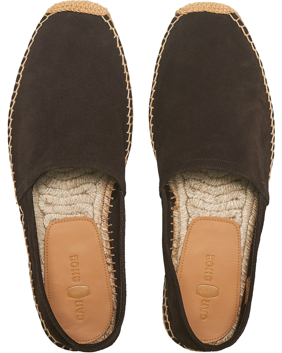 Herren | Car Shoe Flex Sole Espadrillas Dark Brown Suede | Car Shoe | Flex Sole Espadrillas Dark Brown Suede