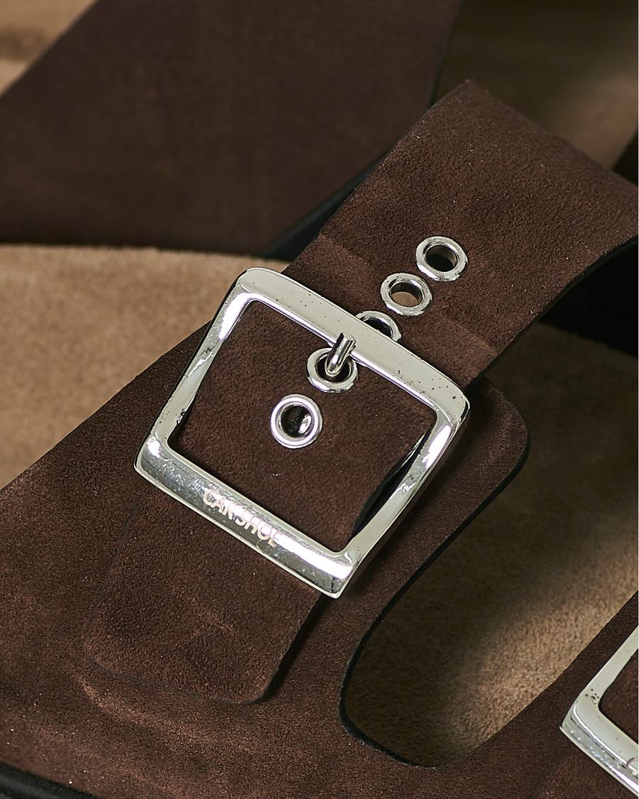 Herren | Car Shoe Sandal Dark Brown Suede | Car Shoe | Sandal Dark Brown Suede