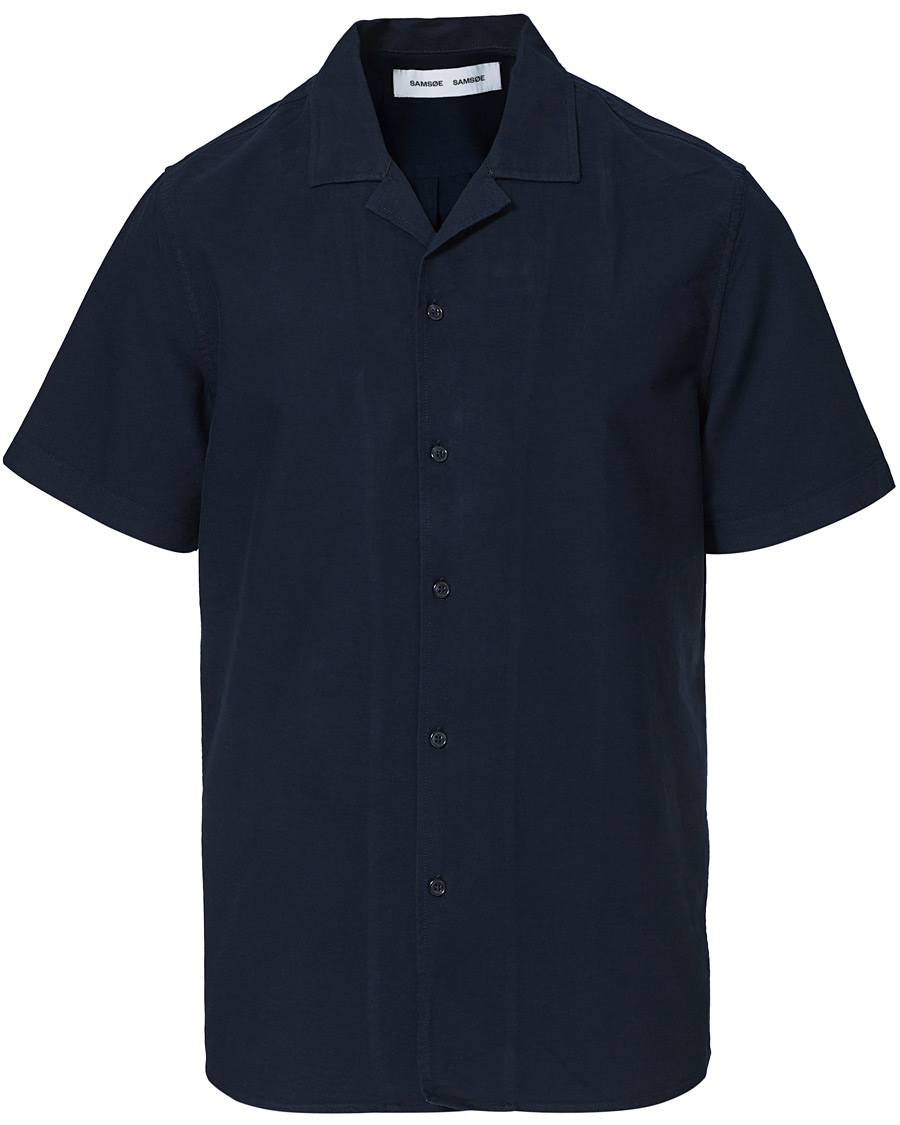 Herren | Hemden | Samsøe Samsøe | Samsøe & Samsøe Einar Cotton Short Sleeve Resort Shirt Night Sky