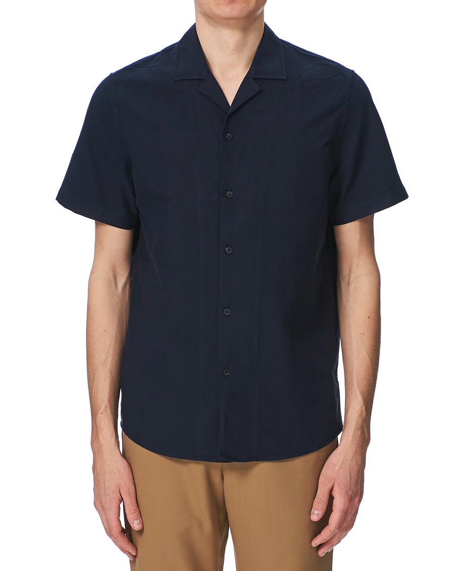 Herren | Hemden | Samsøe Samsøe | Samsøe & Samsøe Einar Cotton Short Sleeve Resort Shirt Night Sky