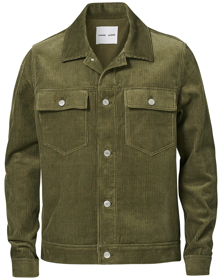 Herren | Jacken | Samsøe Samsøe | Samsøe & Samsøe Ver Cotton Cord Jacket Deep Lichen Green