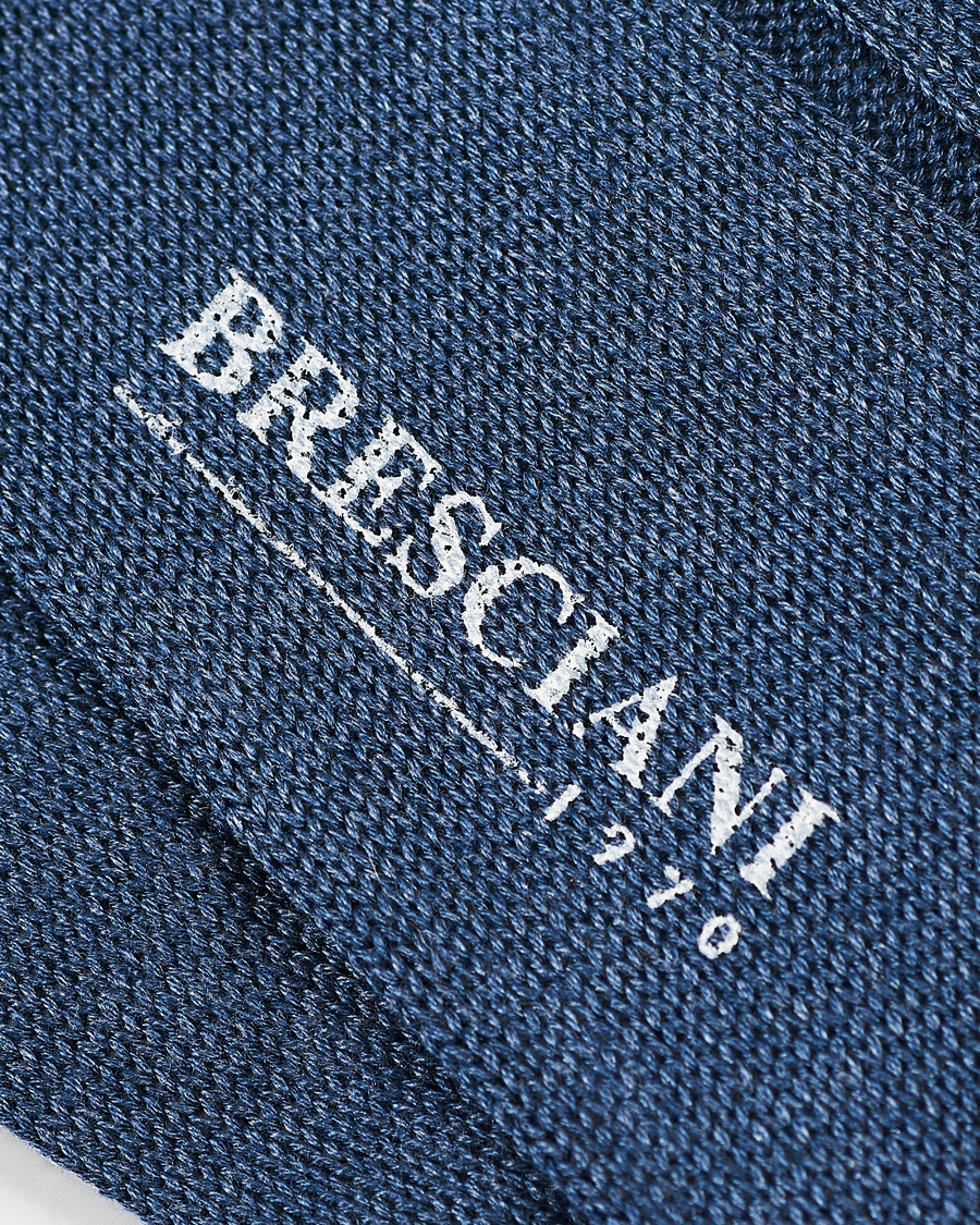 Herren | Unterwäsche | Bresciani | Wide Ribbed Cotton Socks Denim Melange